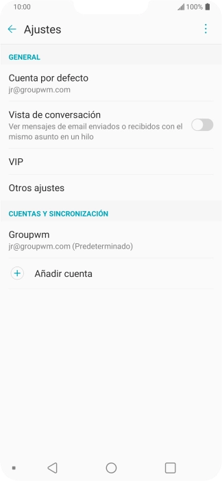 Pulsa la cuenta de correo electrónico deseada.