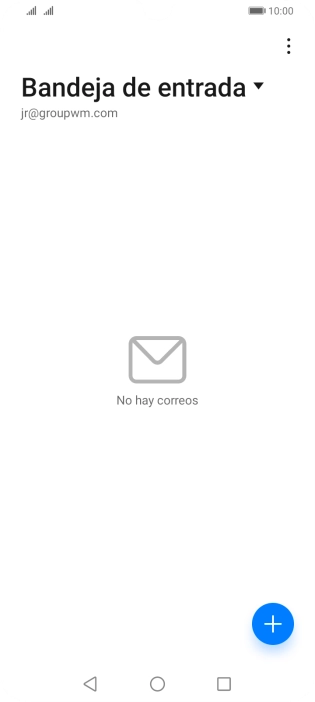 Pulsa la lista desplegable de las cuentas de correo electrónico.