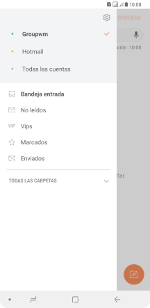 Pulsa la cuenta de correo electrónico deseada.