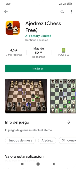 Pulsa Instalar y sigue las indicaciones de la pantalla para instalar la app.
