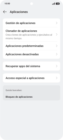 Pulsa Gestión de aplicaciones.