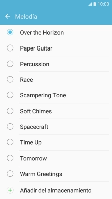 Pulsa Añadir del almacenamiento.