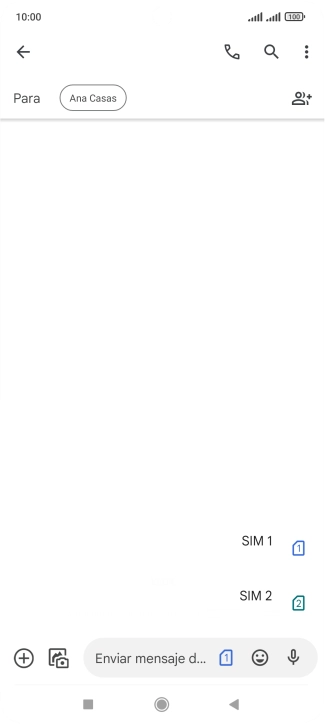 Pulsa la tarjeta SIM deseada.