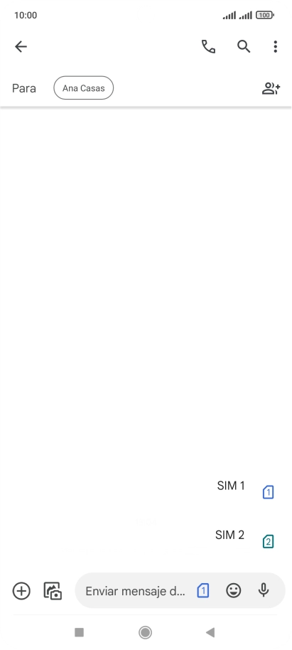 Pulsa la tarjeta SIM deseada.