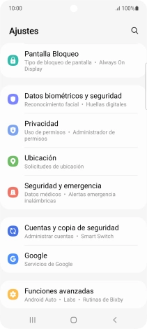 Pulsa Cuentas y copia de seguridad.