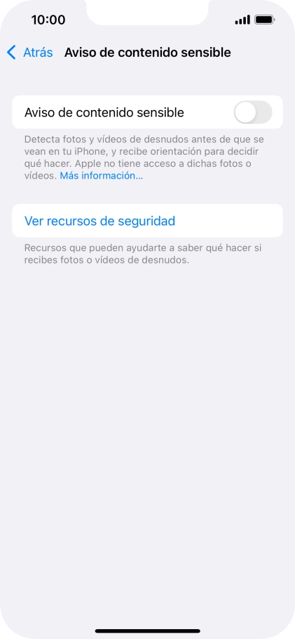 Pulsa el indicador junto a 