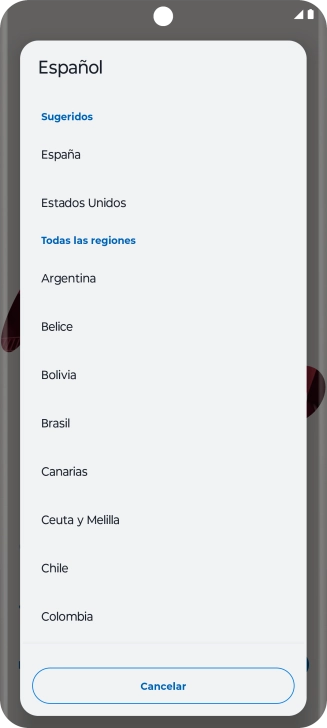 Pulsa el país deseado.