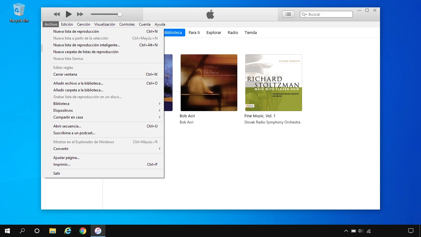 Haz clic en Añadir archivo a la biblioteca... para añadir los archivos de uno en uno.