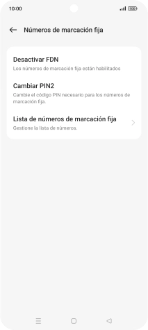 Pulsa Desactivar FDN.