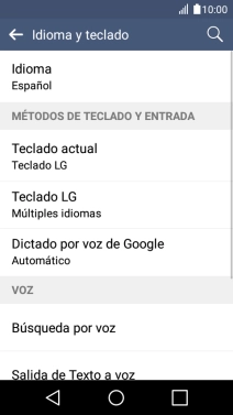 Pulsa Teclado LG.