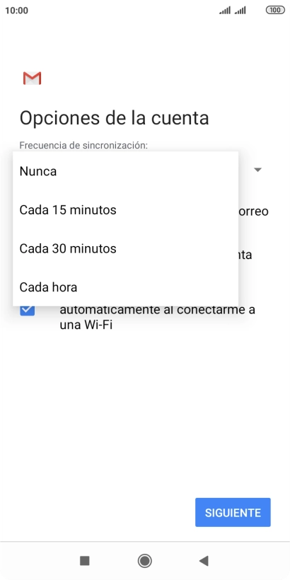 Pulsa el ajuste deseado.