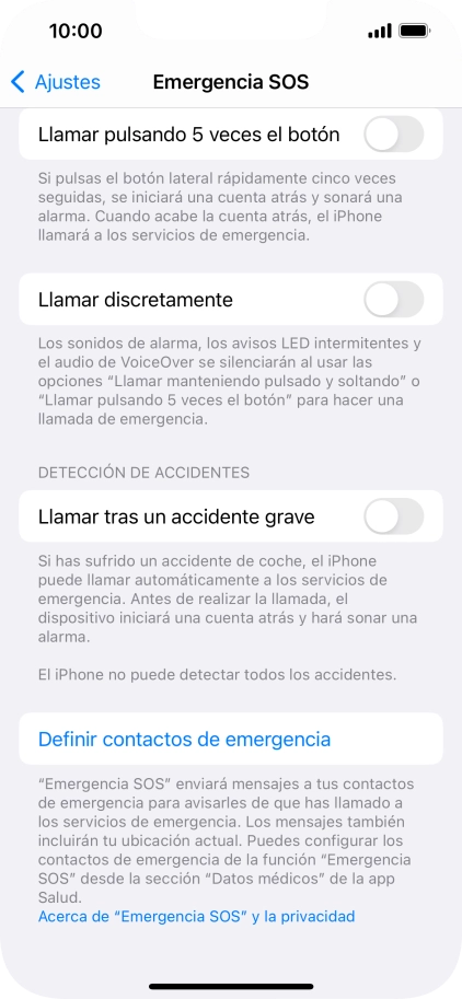 Pulsa el indicador junto a 