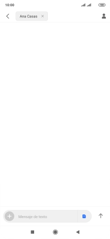 Pulsa en el campo de escritura  y escribe el texto del mensaje corto.