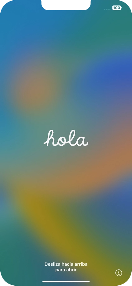 Desliza el dedo hacia arriba desde la parte inferior de la pantalla.