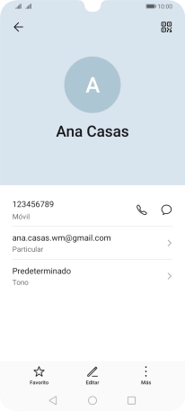 Pulsa el número de teléfono.