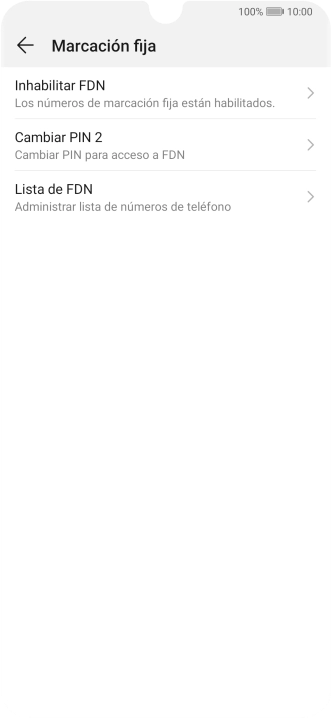 Pulsa Inhabilitar FDN.