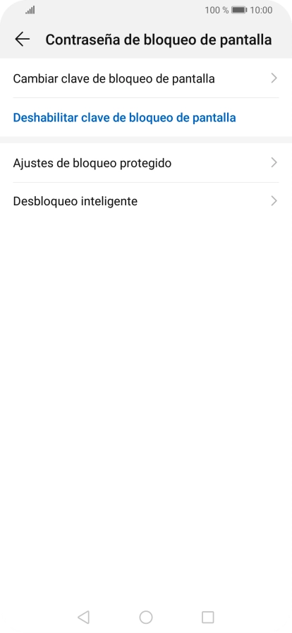 Pulsa Deshabilitar clave de bloqueo de pantalla.