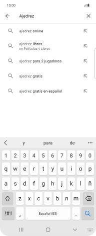 Introduce el nombre del tema o de la app y pulsa el icono de búsqueda.