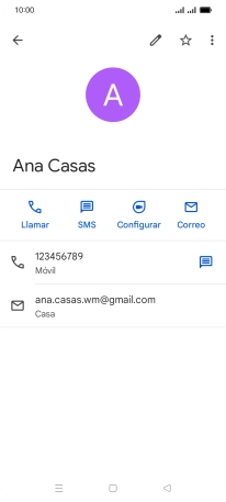 Pulsa el número de teléfono deseado.