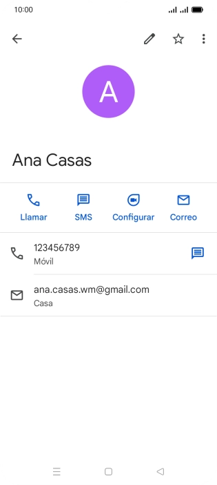 Pulsa el número de teléfono deseado.