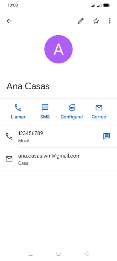 Pulsa el número de teléfono deseado.