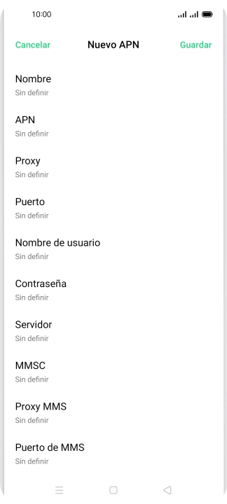 Pulsa Nombre.