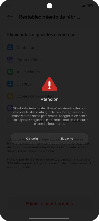 Pulsa Siguiente.