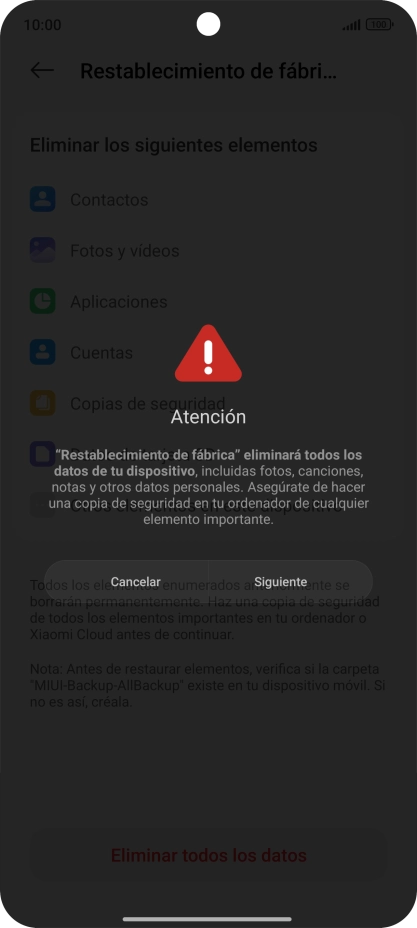Pulsa Siguiente.