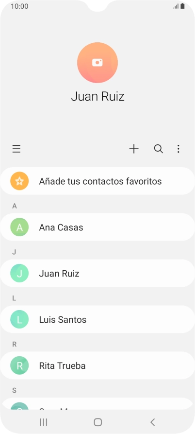 Pulsa el icono de nuevo contacto.