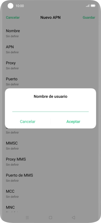 Introduce wap@wap y pulsa Aceptar.