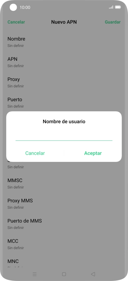 Introduce wap@wap y pulsa Aceptar.