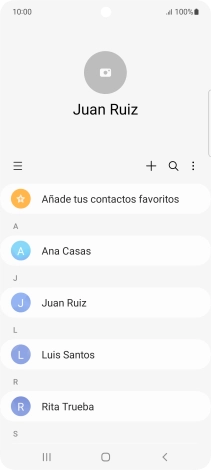 Pulsa el icono de nuevo contacto.