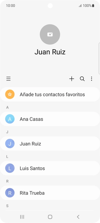 Pulsa el icono de nuevo contacto.