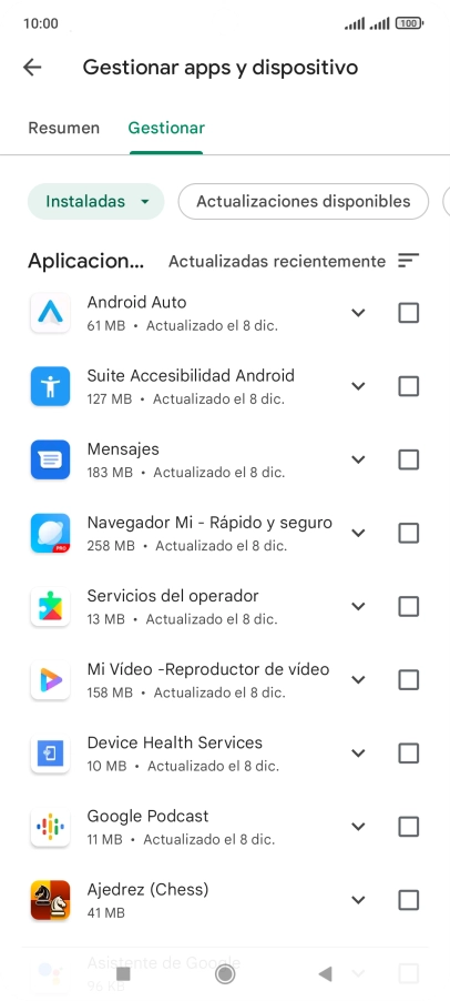 Pulsa la app deseada. Pulsa la app deseada.