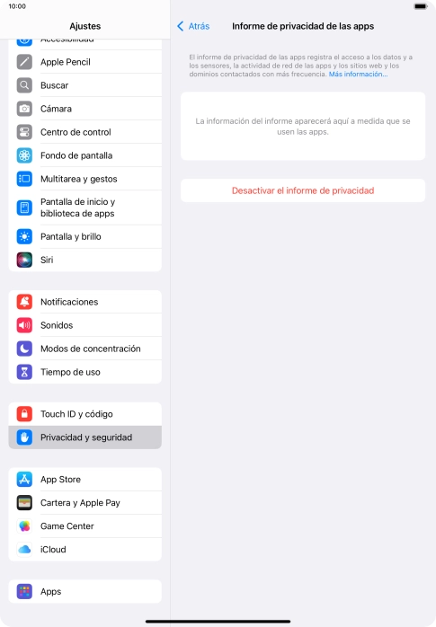 Desliza el dedo hacia arriba desde la parte inferior de la pantalla para terminar y volver a la pantalla de inicio.
