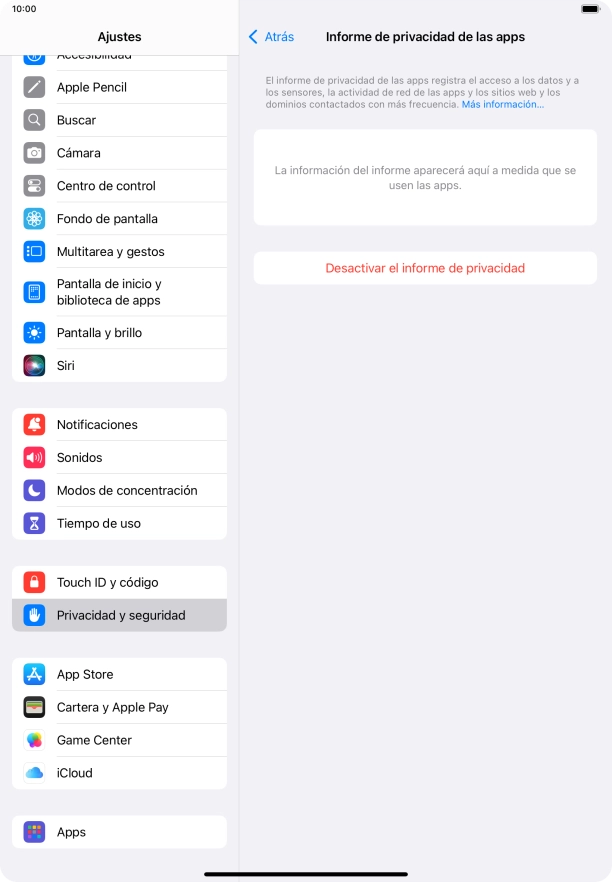 Desliza el dedo hacia arriba desde la parte inferior de la pantalla para terminar y volver a la pantalla de inicio.
