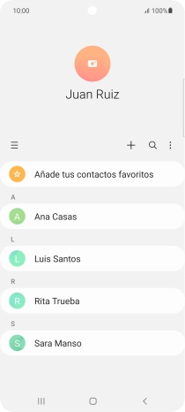 Pulsa el icono de nuevo contacto.