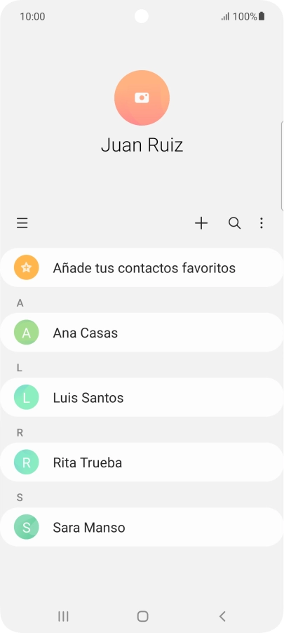 Pulsa el icono de nuevo contacto.