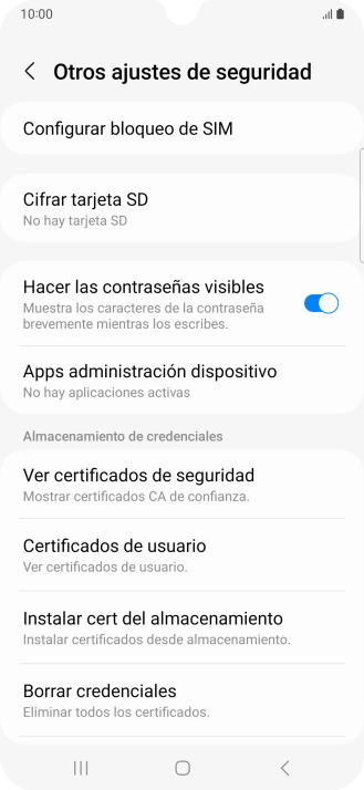 Pulsa Configurar bloqueo de SIM.