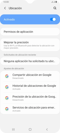 Pulsa Permisos de aplicación.