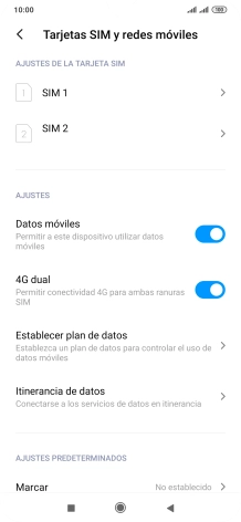 Pulsa la tarjeta SIM deseada.