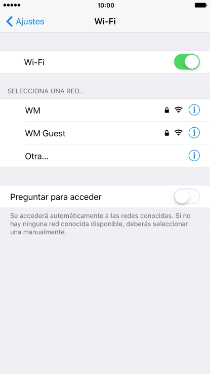 Pulsa la red wifi deseada e introduce la contraseña de esta red. Pulsa la red wifi deseada e introduce la contraseña de esta red.
