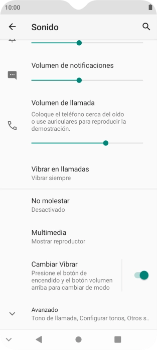 Pulsa Avanzado.