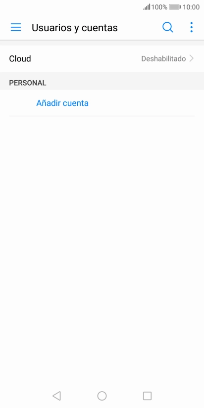 Pulsa Añadir cuenta.