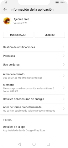 Pulsa Almacenamiento.