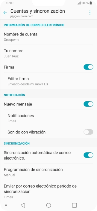 Pulsa el indicador junto a 