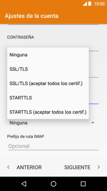 Pulsa Ninguna para desactivar la función.