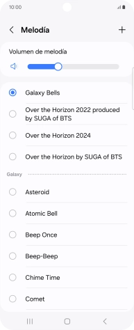 Pulsa los timbres de llamada deseados para escucharlos.