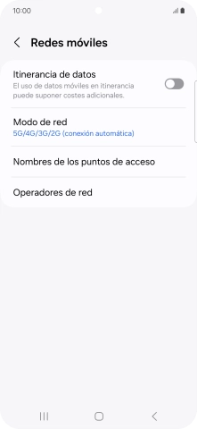 Pulsa Nombres de los puntos de acceso.