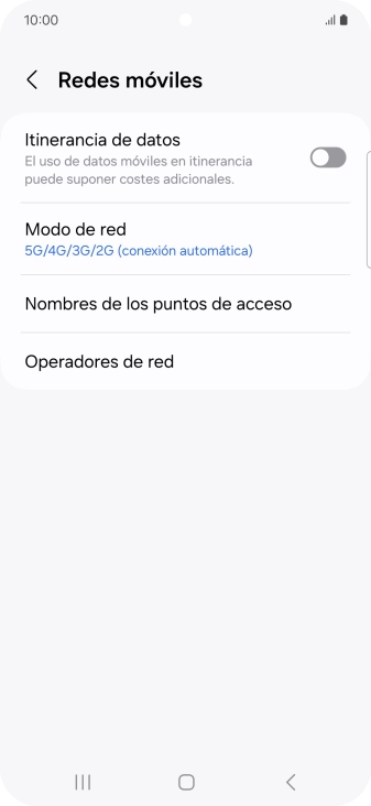 Pulsa Nombres de los puntos de acceso.